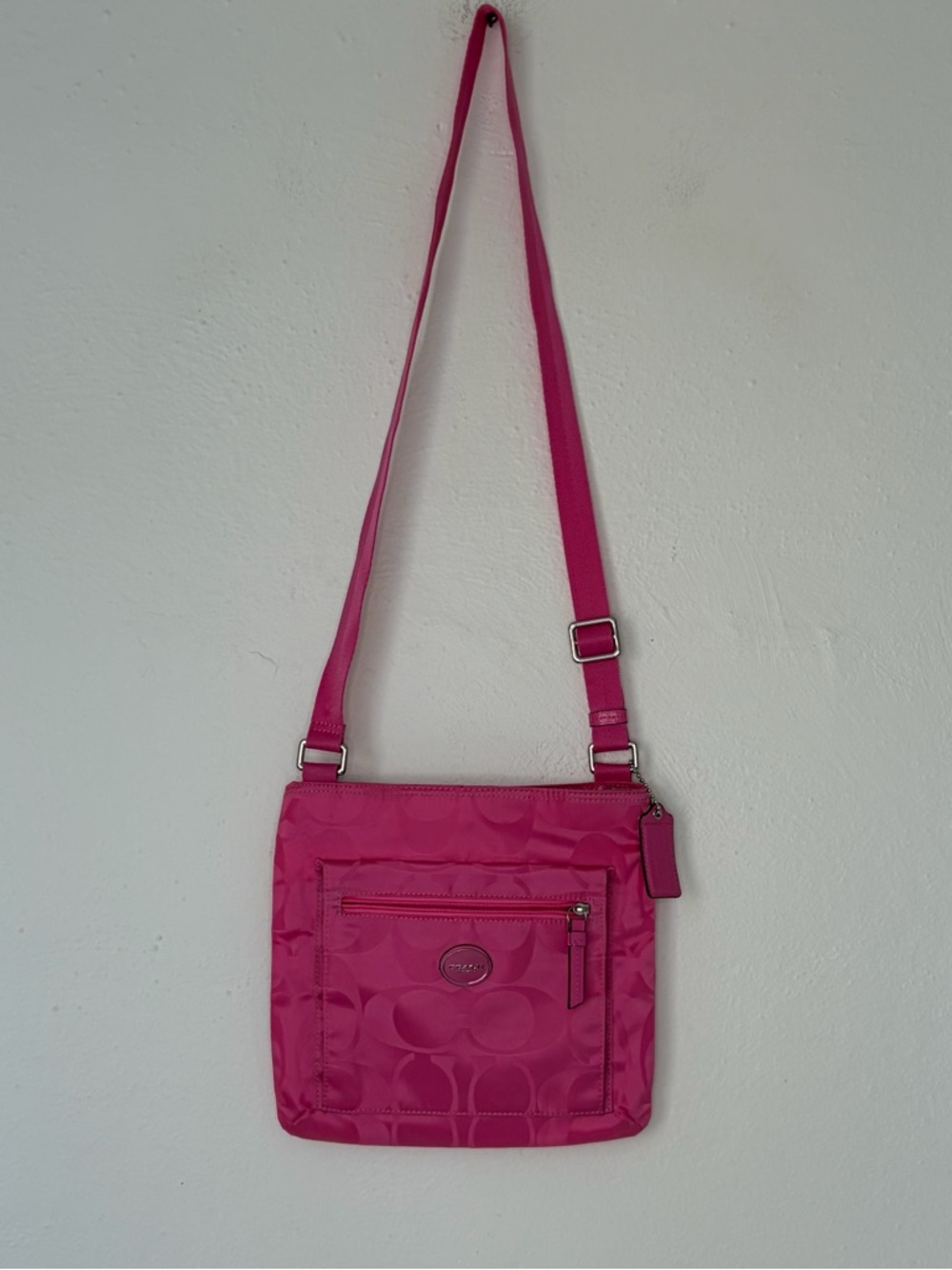 Coach Hot Pink Signature Crossbody Bag